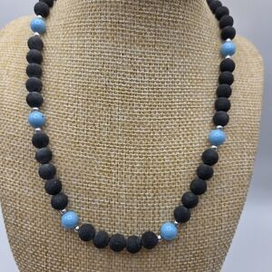 Black Lava Rocks Necklace